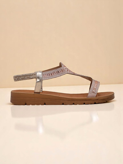 Royalfashion Sandale dama cu barete decorative Ava Shine
