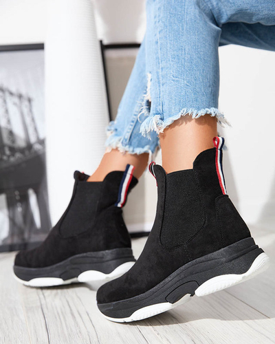 OUTLET Cizme izolate din eco-suede negru pentru femei Ducti- Footwear