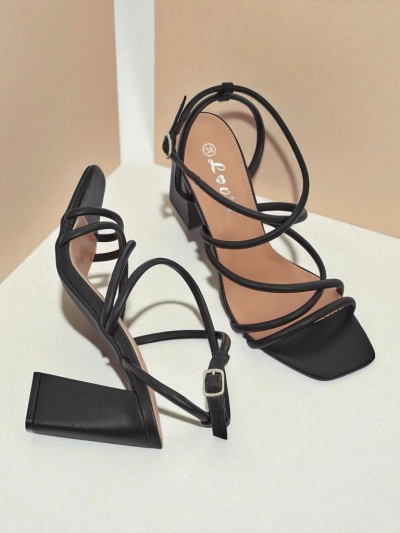 Royalfashion Sandale cu toc gros pentru femei Elysia