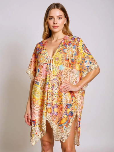 Pareo Afrodyta Royalfashion – koloryengi plazhaki sukni e V-dekòlteya