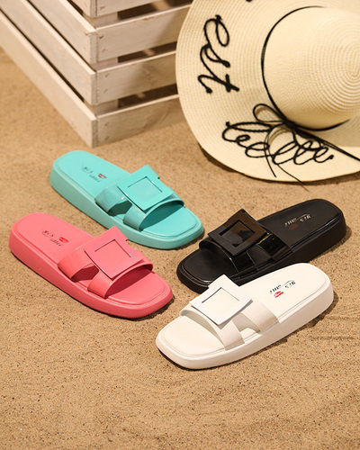 OUTLET Papuci dama menta cu decor Zegor - Incaltaminte