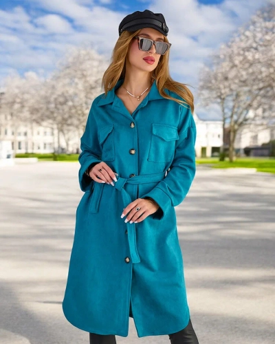 Royalfashion Palton tip cămașă pentru femei