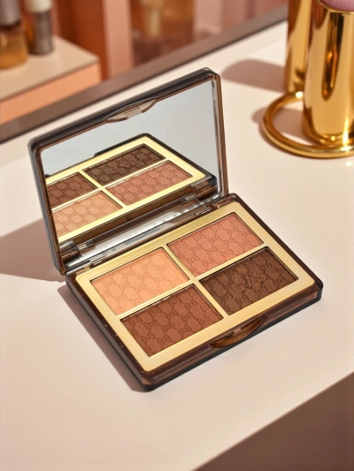 Guerniss Paletă de 4 farduri de pleoape glitter Chocolate Fudge