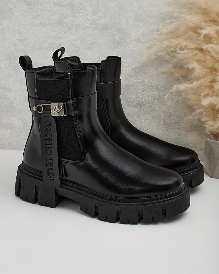 Royalfashion Cizme Dobinas din piele eko pentru femei