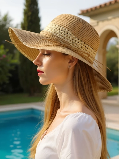 Royalfashion Pălărie de paie pentru femei Serelina