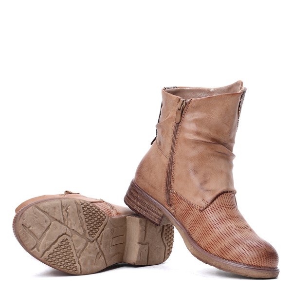 Jasnobrązowe workery Lou- Obuwie