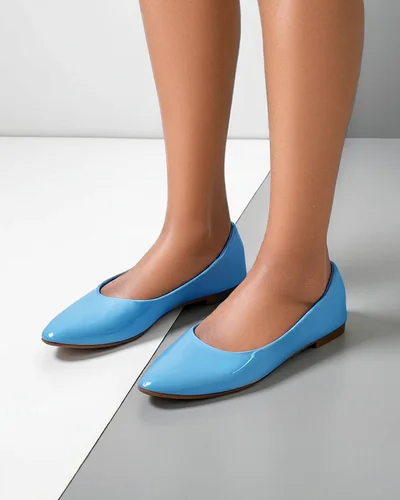 Royalfashion Balerini pentru femei din piele sintetică lacuită Aramiese