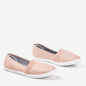 Jasnoróżowe tenisówki slip on Spoulia - Obuwie