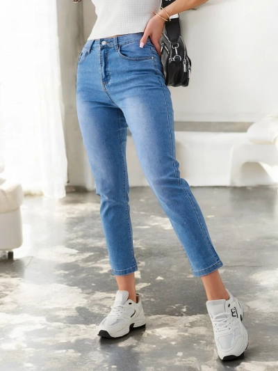 Royalfashion Pantaloni mom din bumbac pentru femei