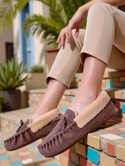 Royalfashion Mocasi femeie cu blană Ahtikes
