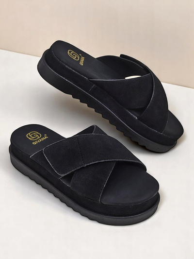 Royalfashion Sandale plate pentru femei Evre