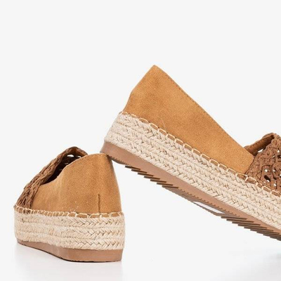 OUTLET Espadrile maro pe platforma Lepusa - Încălțăminte