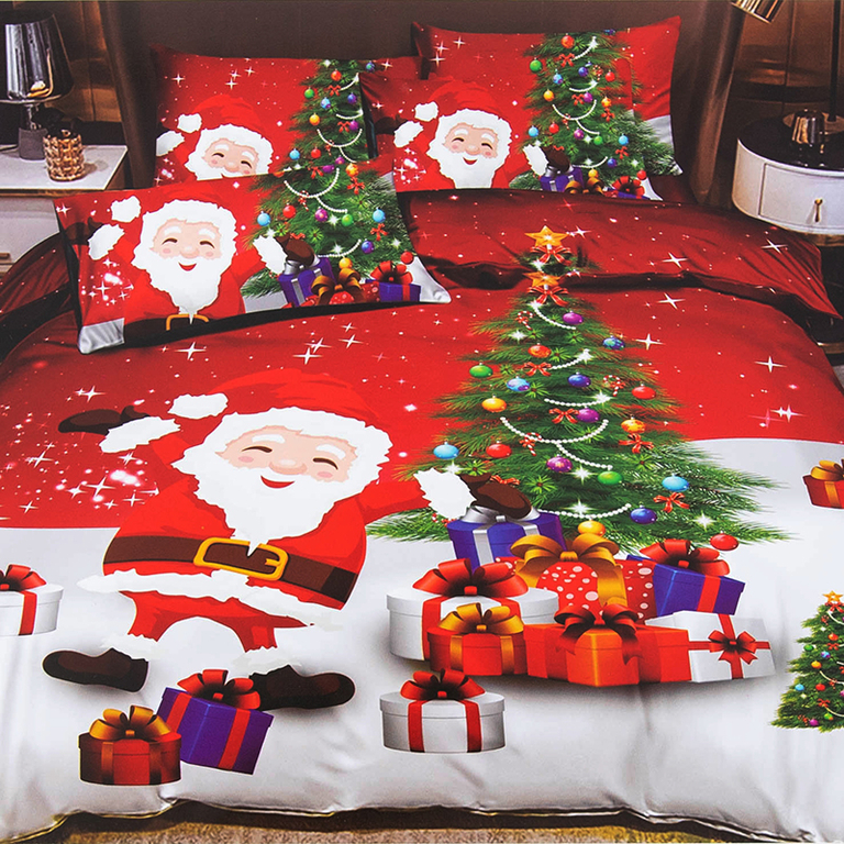 Lenjerie de pat de Craciun 160x200 Set 3 piese - Lenjerie de pat