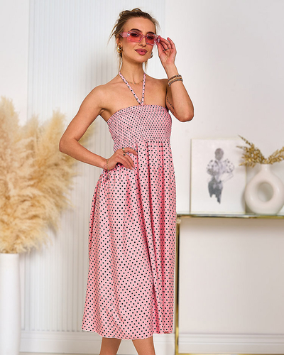 Royalfashion Rochie de damă cu buline până la genunchi