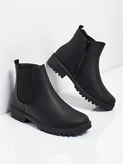 Botine de damă tip Chelsea, din piele ecologică, Belmo