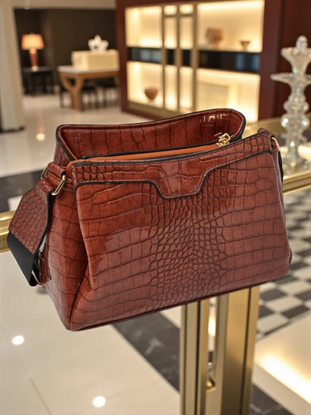 Torebă mică de damă lăcuită din piele ecologică Midnight Fern