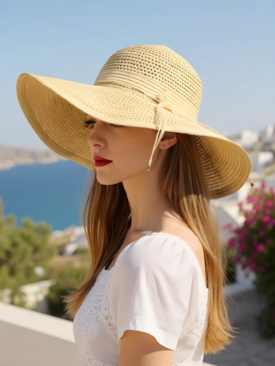 Royalfashion Pălărie de damă din paie Calvinas