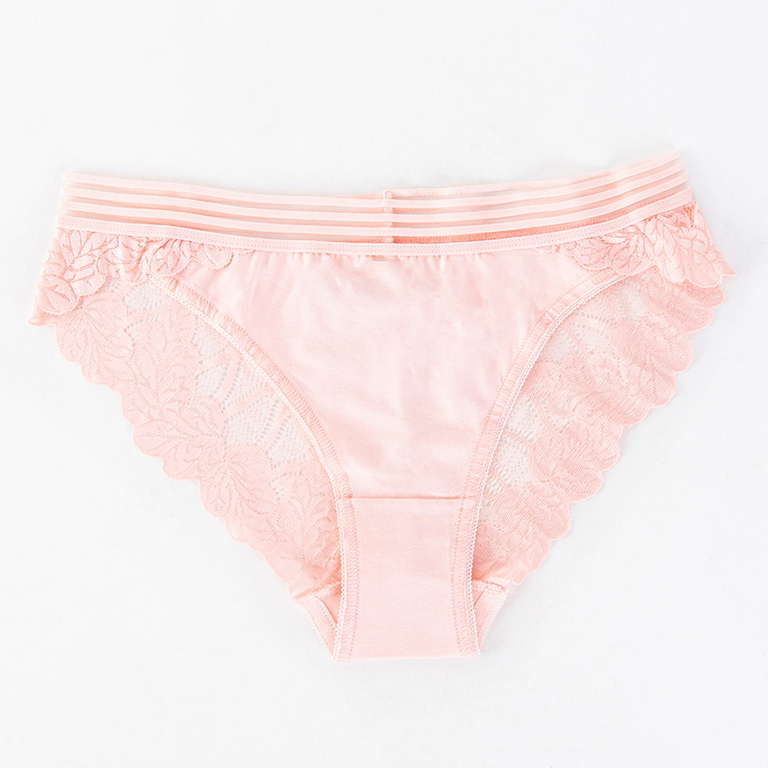 Chiloți de damă roz deschis din dantelă - Lenjerie intimă
