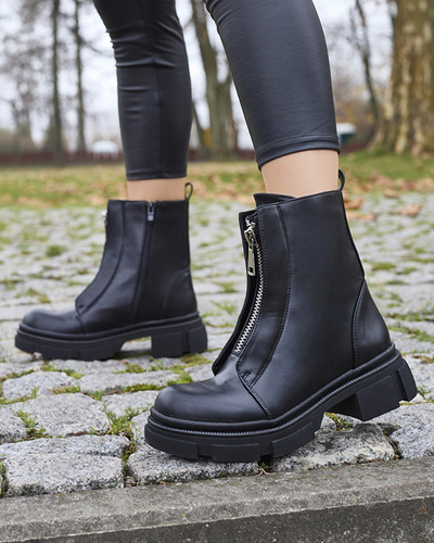 OUTLET Cizme înalte negre izolate pentru femei Slovys- Footwear