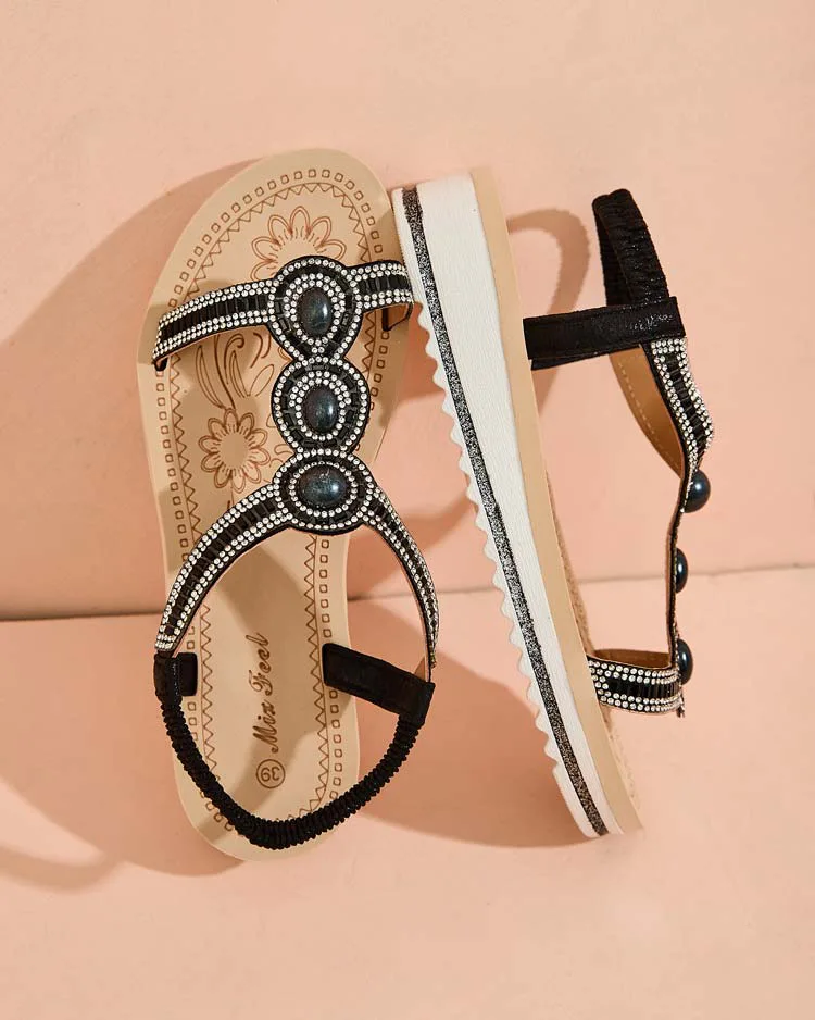 Royalfashion Sandale femei Obrisas zirconia