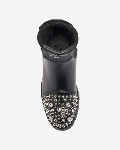 Cizme de damă cu cuișoare, de culoare neagră Amerapi- Footwear
