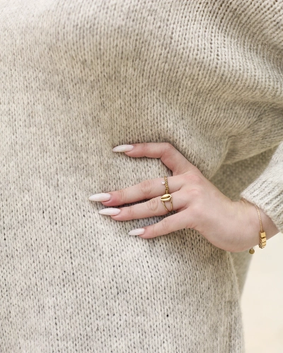 Royalfashion Pulover lung oversize pentru femei Grey