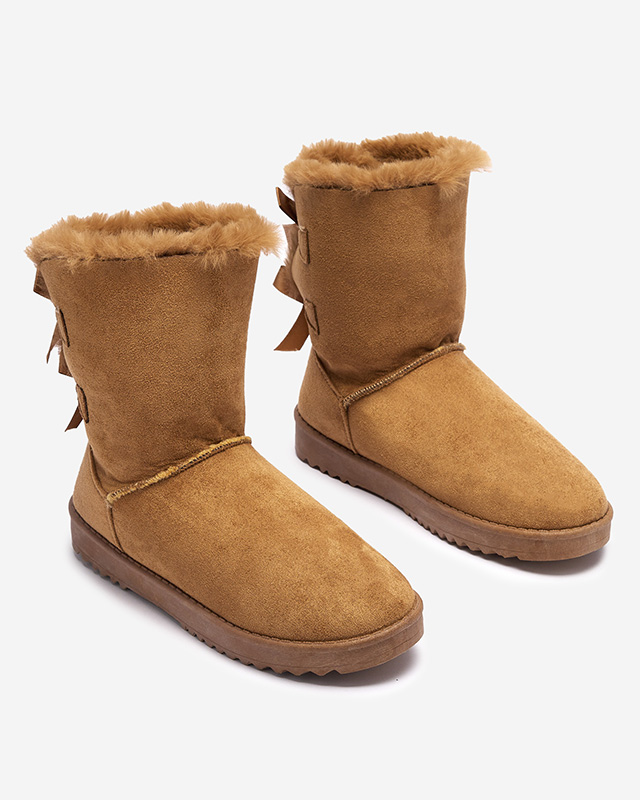 Botine de dama camel Izzuni- Incaltaminte