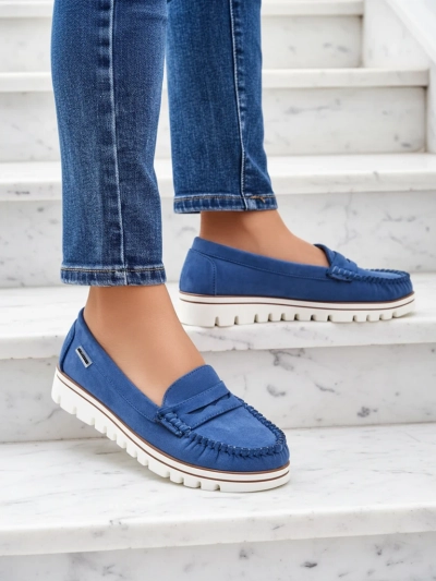 Mocasi ecologici din suede pentru femei Royalfashion Bellisse