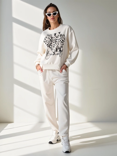 Royalfashion Set de viscoză pentru femei cu imprimeu