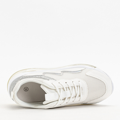 OUTLET Pantofi sport dama crem pe pană Runiso - Încălțăminte