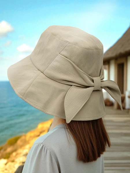 Royalfashion Pălărie de damă de vară cu fundiță Amber Sky