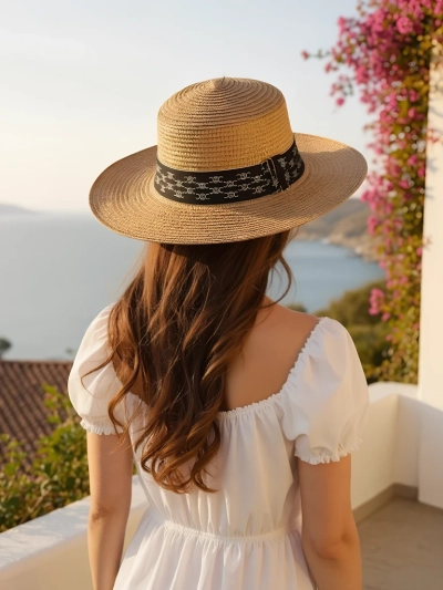 Royalfashion Pălărie de damă din paie Silky Shade