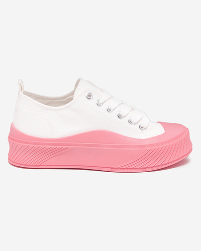 OUTLET Tenisi dama albi si roz Nerikas - Incaltaminte