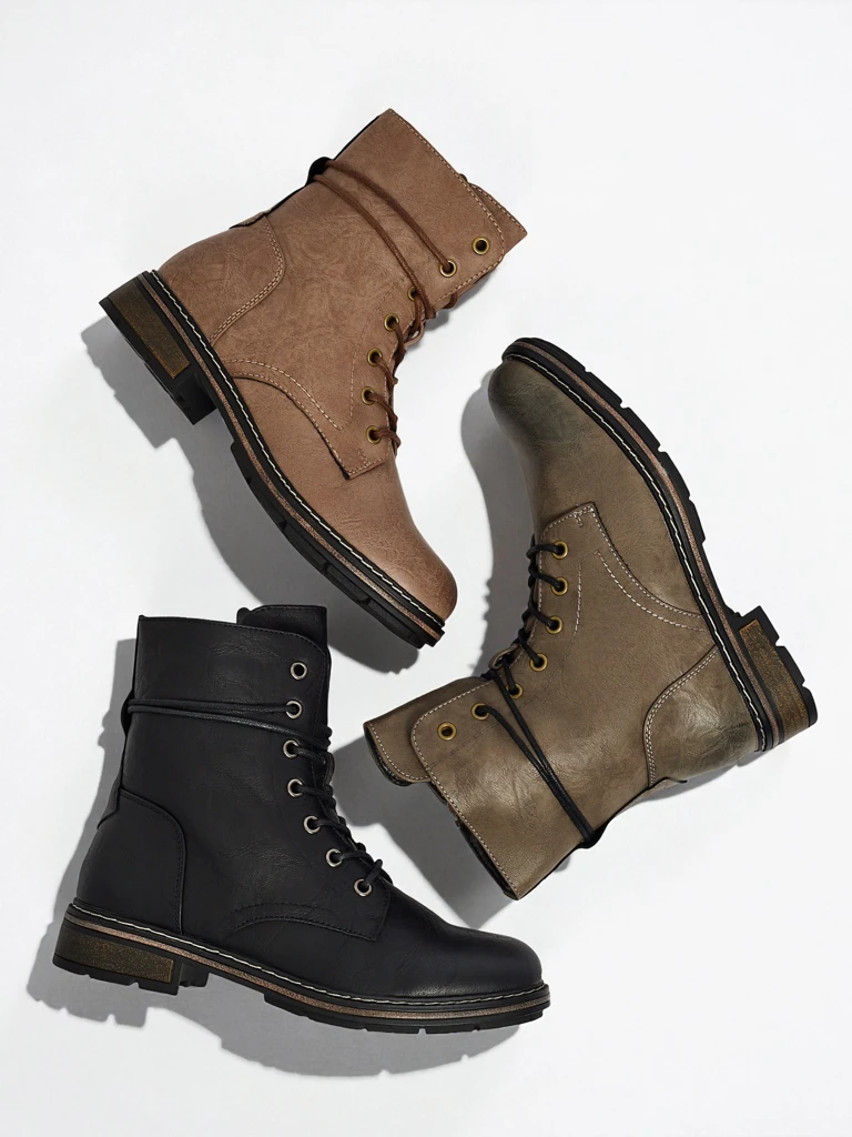 Botine Dama Luna Negre Sintetice Casual de Toamnă