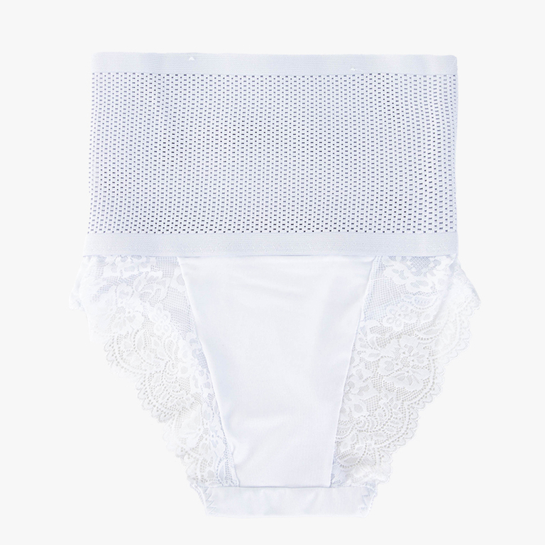 Chiloți albi modelați de damă PLUS SIZE - Lenjerie intimă