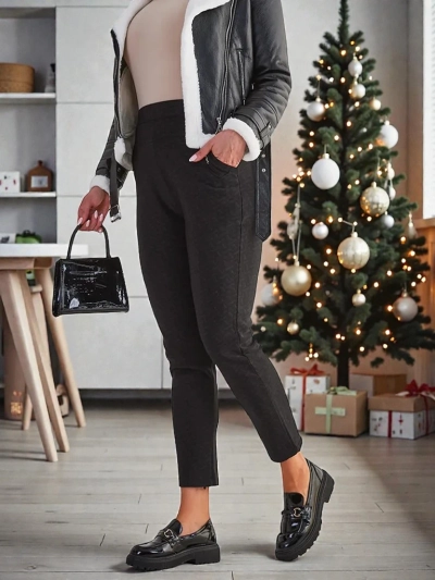 Royalfashion Pantaloni teggings călduroși pentru femei PLUS SIZE