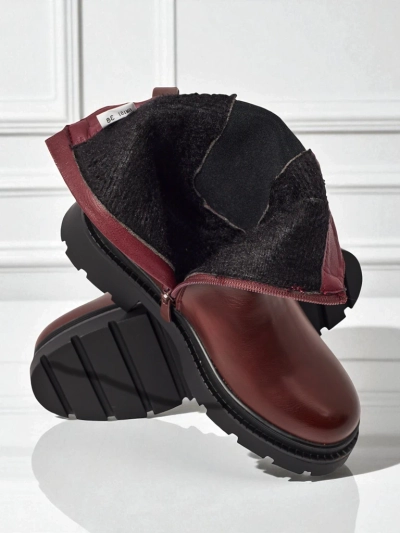 Botine înalte de damă din piele ecologică Pearl Mist