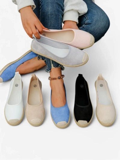 Espadrile ecologice din suede pentru femei Royalfashion Aroles