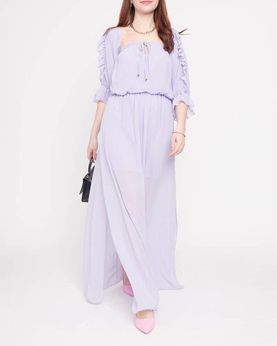 Rochie maxi spaniolă mov - Îmbrăcăminte