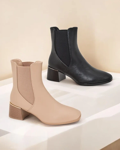 Cizme de glezna pentru femei Royalfashion cu tocuri joase Eterra