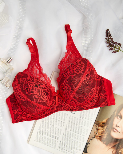Royalfashion Sutien de damă decorat cu dantelă