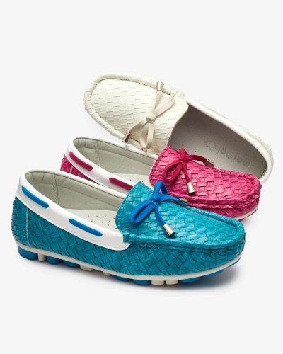 Mocasini turcoaz pentru copii Dannad- Footwear