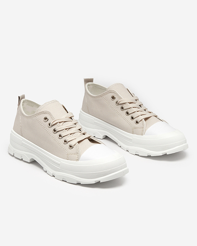 Adidasi gri dama pe talpa mai inalta Mytiko - Incaltaminte