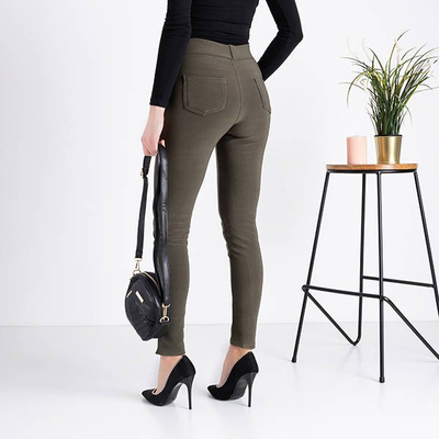 Pantaloni de femei izolate de culoare verde închis - Îmbrăcăminte