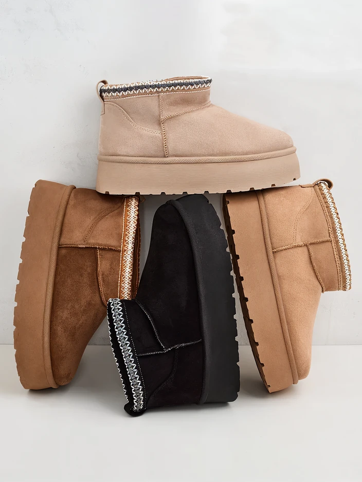 Royalfashion Cizme scurte pentru femei a'la cizme de zăpadă Xoalla