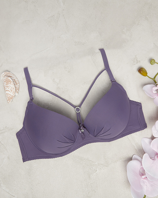 Sutien mov pentru femei cu bretele- Lenjerie intimă