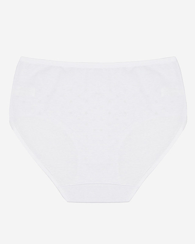 Slip de dama din bumbac alb cu inimioare - Lenjerie intima