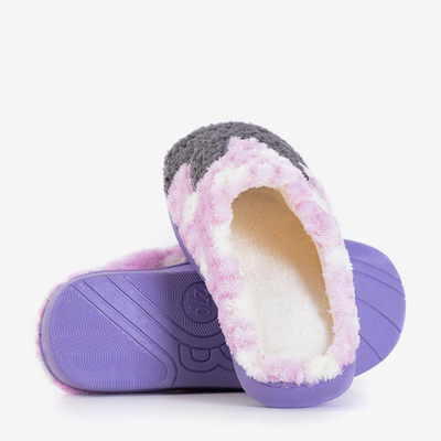 Papuci de damă violet cu iepurașul lui Krystian - Încălțăminte