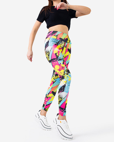 Jambiere de damă colorate cu talie înaltă - Îmbrăcăminte