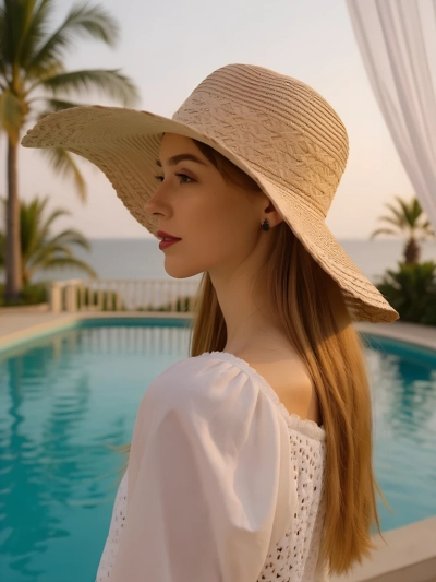 Royalfashion Pălărie de paie pentru femei Elorine